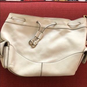 Cole Haan white leather bag